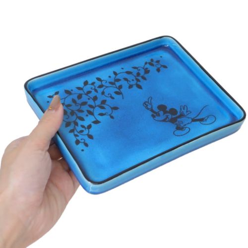 ミッキーマウス 中皿 長角皿 指さし ディズニー キャラクター グッズ