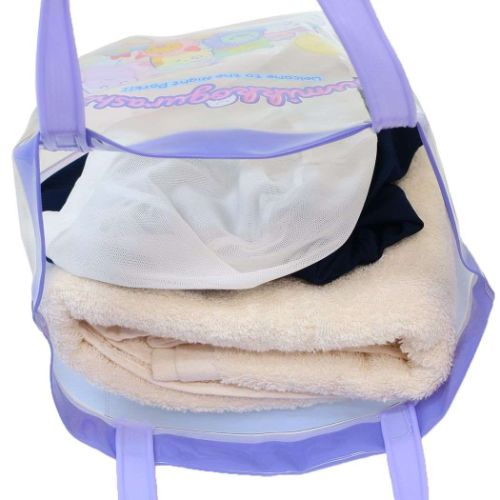 すみっコぐらし プールバッグ ビニールバッグ パープル サンエックス キャラクター グッズ