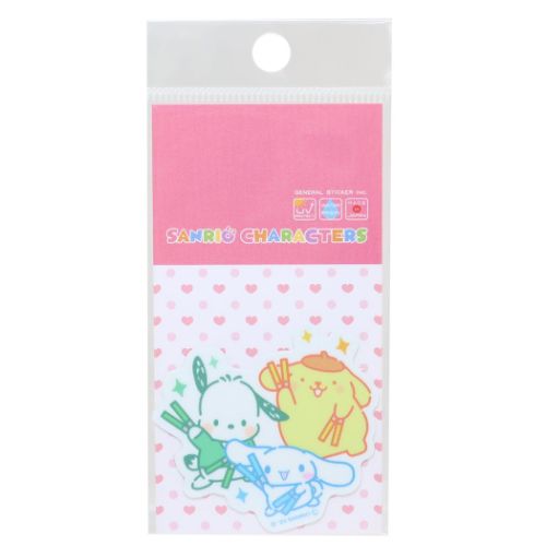 ポムポムプリン ポチャッコ シナモロール ビニールシール ダイカットミニステッカー 推し活 オタ芸 サンリオ メール便可