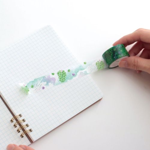 コハク KOHAKU マスキングテープ 20mmトウメイテープ マスカット おしゃれ文具 かわいい グッズ メール便可