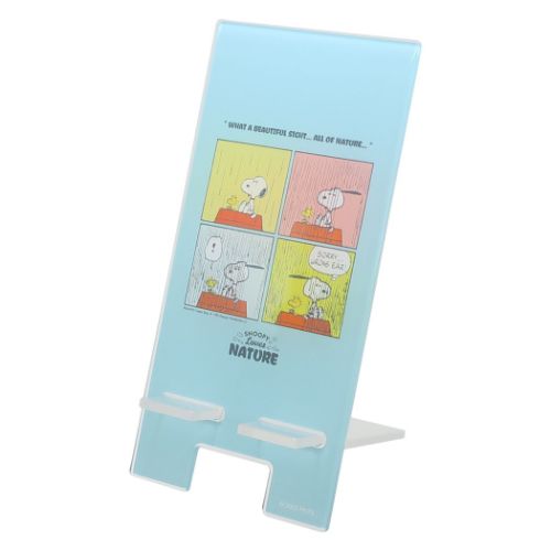 スヌーピー スマホスタンド アクリルスマホスタンド レイン ピーナッツ キャラクター グッズ メール便可