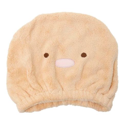 すみっコぐらし ヘアドライタオル帽子 タオルキャップ とんかつ サンエックス キャラクター グッズ