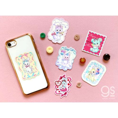 スイマー ダイカットシール ダイカットビニールミニステッカー 花こねこ SWIMMER キャラクター グッズ メール便可