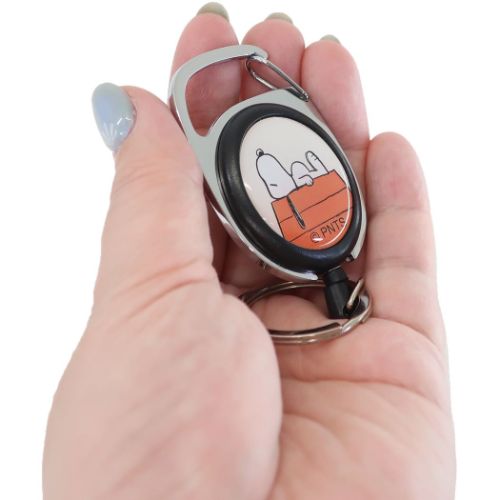 スヌーピー リール付きキーホルダー メタリール ねそべり IV ピーナッツ キャラクター グッズ メール便可
