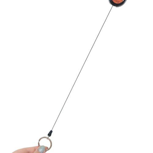 スヌーピー リール付きキーホルダー メタリール フェイスのぞき ピーナッツ キャラクター グッズ メール便可