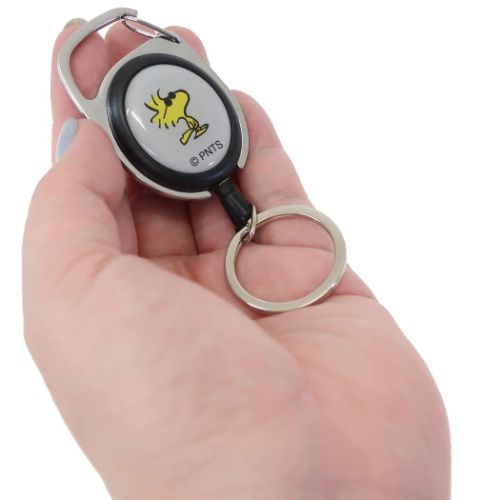 スヌーピー リール付きキーホルダー メタリール JC GY ピーナッツ キャラクター グッズ メール便可