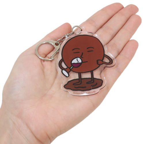 カントリーマアム キーリング アクリルキーホルダー チョコまみれ03 チョコワインを飲むまみれさん お菓子パッケージ メール便可