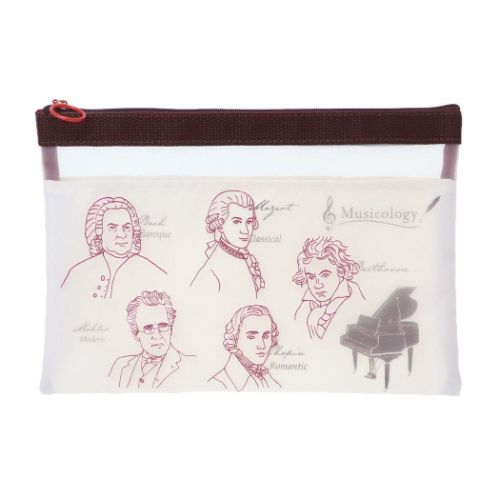 STUDY HOLIC トラベルポーチ メッシュA5ポーチ 音楽学 おもしろ雑貨 グッズ メール便可