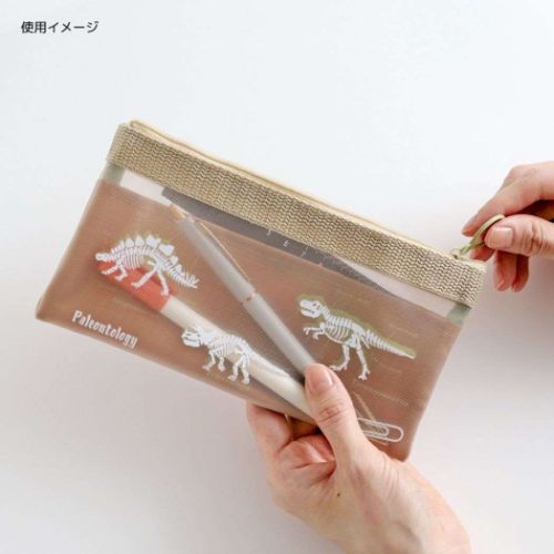 STUDY HOLIC ペンケース メッシュペンポーチ 古生物学 恐竜 おもしろ雑貨 グッズ メール便可