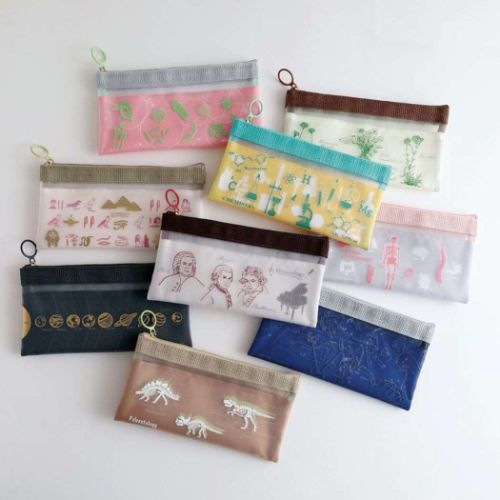 STUDY HOLIC ペンケース メッシュペンポーチ 古生物学 恐竜 おもしろ雑貨 グッズ メール便可