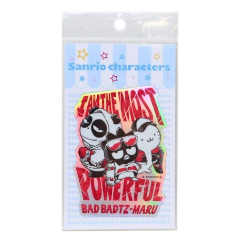 バッドばつ丸 ダイカットステッカー ホログラムステッカー 04 サンリオ キャラクター グッズ メール便可