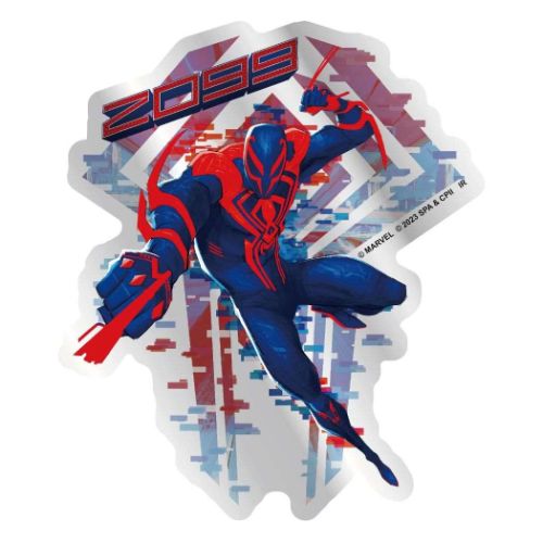 スパイダーマン：アクロス ザ スパイダーバース ダイカットシール メタリックステッカー SPIDER-MAN 2099 MARVEL メール便可