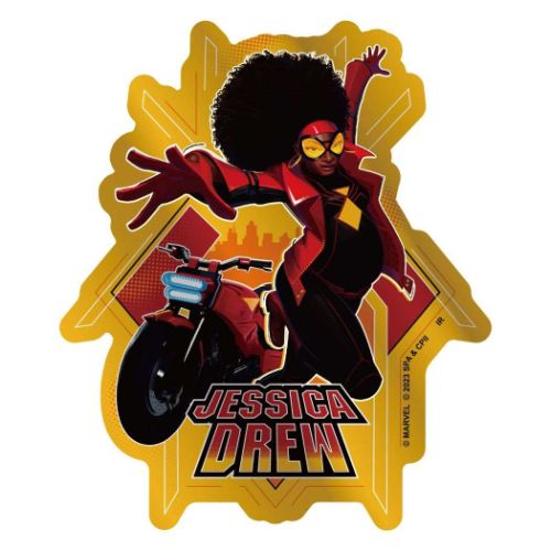 スパイダーマン：アクロス ザ スパイダーバース ダイカットシール メタリックステッカー SPIDER-WOMAN MARVEL メール便可