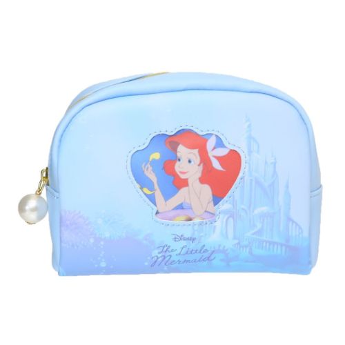 リトルマーメイド コスメポーチ ラウンドポーチ アリエル BL ディズニープリンセス キャラクター グッズ