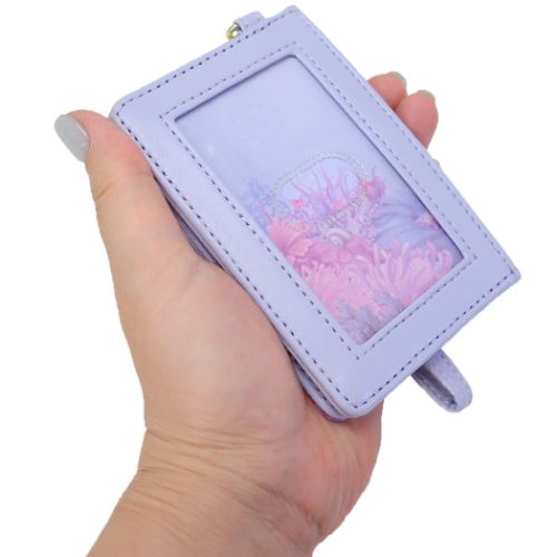 リトルマーメイド 定期入れ リール付き2つ折りパスケース アリエル PU ディズニープリンセス キャラクター グッズ メール便可