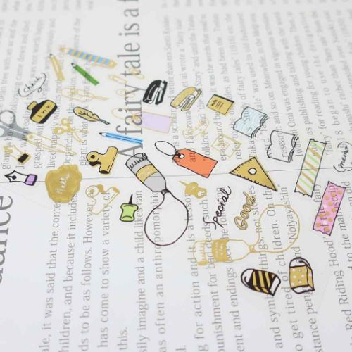 Dore Label シールシート 箔モチーフ ステーショナリー かわいい グッズ メール便可