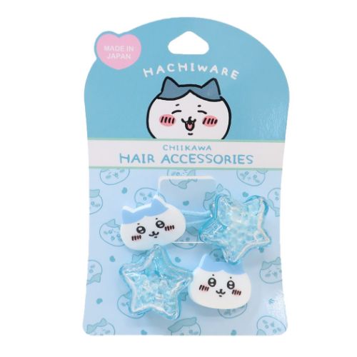 ちいかわ ヘアアクセ シェイクヘアポニー 2個セット ハチワレ ブルー キャラクター グッズ メール便可