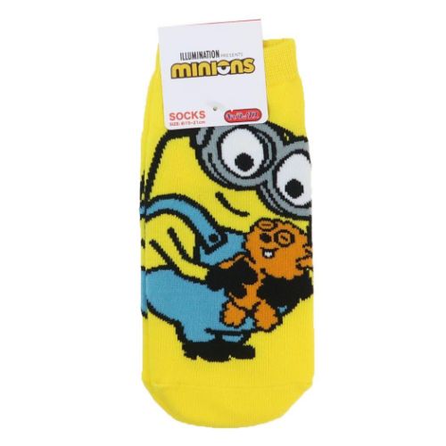 ミニオンズ ジュニアソックス 子ども用靴下 ボブ&ティム イエロー ユニバーサル映画 キャラクター グッズ メール便可