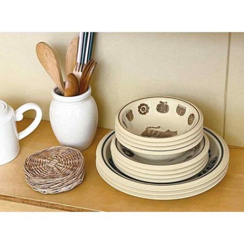 ねこグッズ 中皿 プレート ネイビー 猫雑貨 グッズ