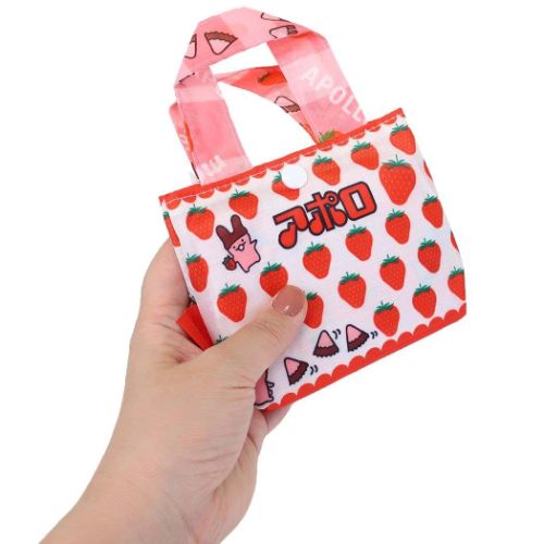 おやつキャラクター エコバッグ 折りたたみショッピングバッグ アポロ ホワイト デイパック グッズ メール便可