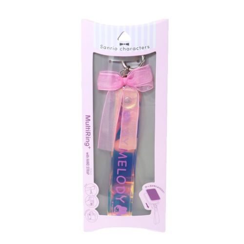 マイメロディ スマホアクセ マルチリングプラスクリアハンドストラップセット サンリオ キャラクター グッズ メール便可