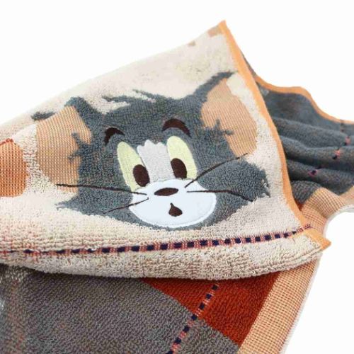 トムとジェリー ウォッシュタオル ハンドタオル フェイスアップリケ ワーナーブラザース キャラクター グッズ メール便可