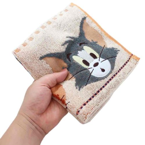 トムとジェリー ウォッシュタオル ハンドタオル フェイスアップリケ ワーナーブラザース キャラクター グッズ メール便可