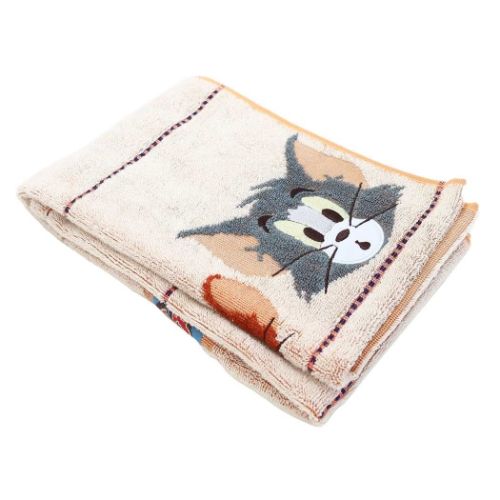 トムとジェリー フェイスタオル パイルジャガードロングタオル フェイスアップリケ ワーナーブラザース キャラクター グッズ メール便可