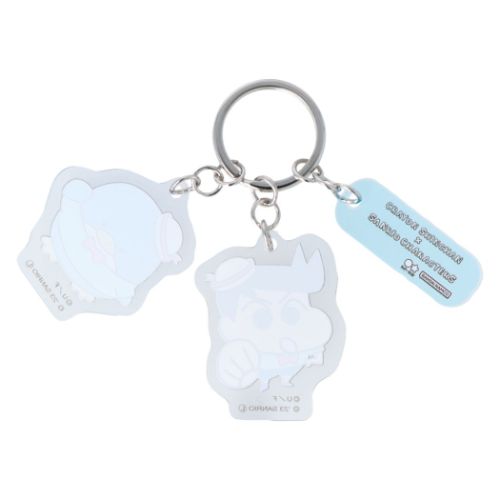 クレヨンしんちゃんxサンリオズ キーリング 3連アクリルキーホルダー 風間くんxタキシードサム サンリオ メール便可