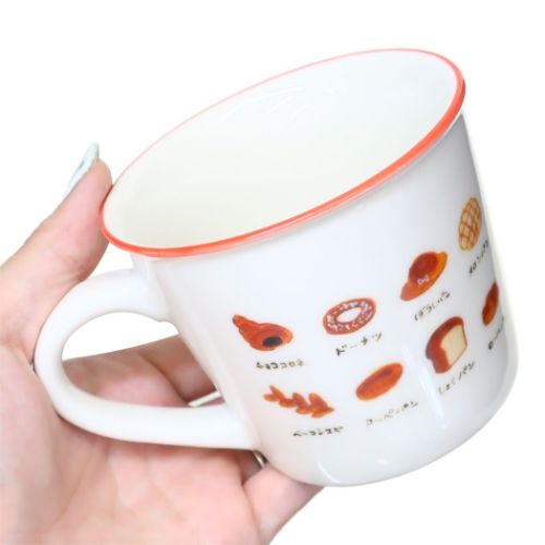 パンどろぼう マグカップ カラーラインマグカップ パンいろいろ 絵本キャラクター グッズ