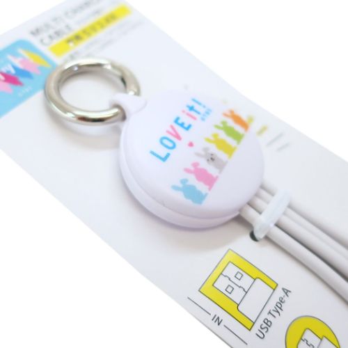 ラッピー 充電ケーブル マルチ充電ケーブル カラフル キャラクター グッズ メール便可