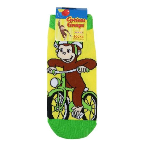 おさるのジョージ 女性用靴下 レディースソックス サイクリング 絵本キャラクター グッズ メール便可