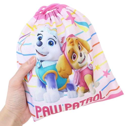 パウパトロール 巾着袋 巾着 きんちゃくポーチ ピンク アニメキャラクター グッズ メール便可