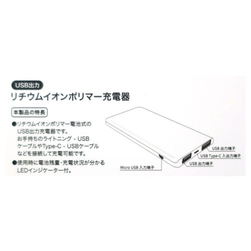 エイリアン モバイルバッテリー USB / USB Type-C 4000mAh リチウムイオンポリマー 充電器 2.1A ディズニー メール便可