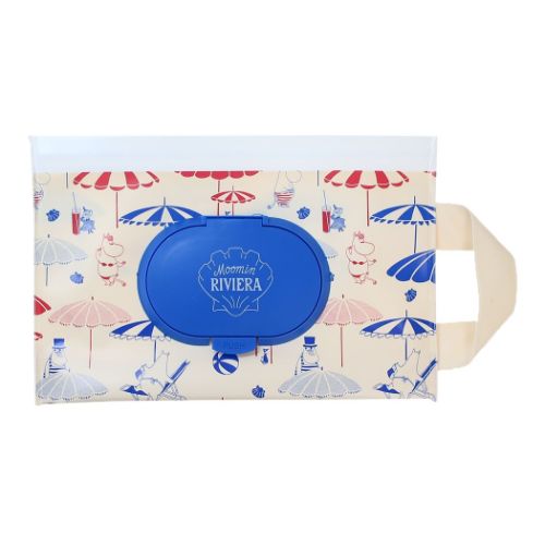 ムーミン ミニポーチ フタ付きキャリーポーチ リビエラ ウェットティッシュ ケース グッズ メール便可
