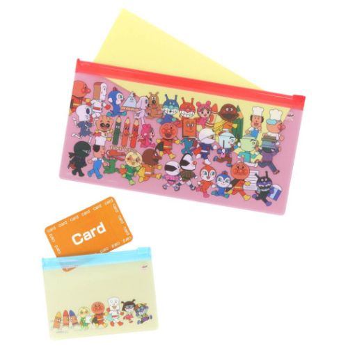 アンパンマン フラットポーチ スライダーケースセット みんな1 Smile Plus アニメキャラクター グッズ メール便可