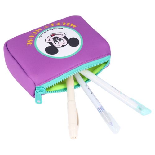 ミッキーマウス ペンケース ペンポーチ レトロアートコレクション バイオレット ディズニー キャラクター グッズ