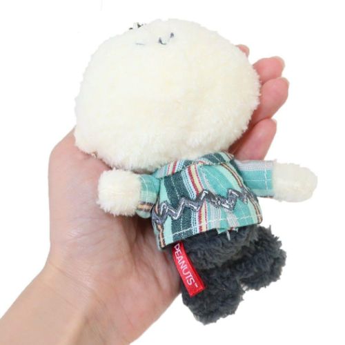 スヌーピー マスコット ミニぬいぐるみボールチェーン ミントストライプ CB チャーリーブラウン ピーナッツ キャラクター グッズ