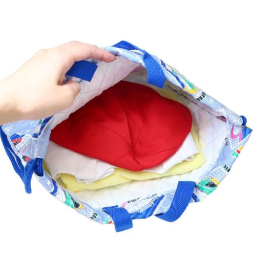 プラレール ナップサック キルトナップサック サックス 鉄道 新学期準備雑貨 グッズ メール便可