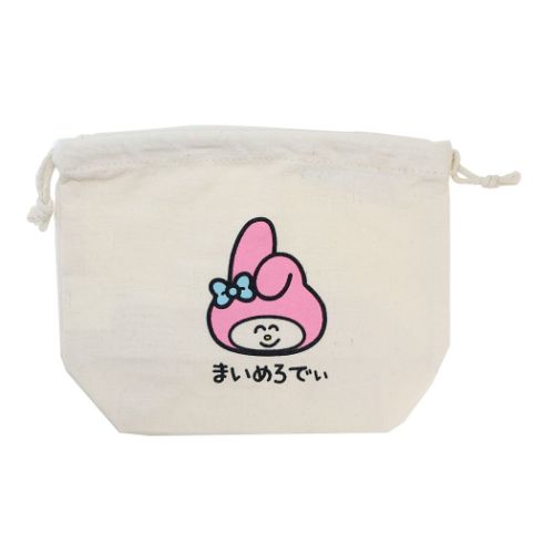マイメロディ 巾着袋 マチ付ききんちゃくポーチ おえかきさんxサンリオキャラクターズ サンリオ キャラクター グッズ メール便可