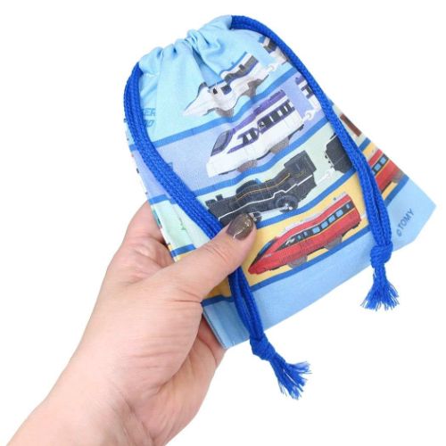 プラレール 巾着袋 巾着XS きんちゃくポーチ サックス 鉄道 キャラクター グッズ メール便可