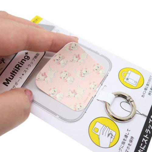 おしゃれキャット スマホアクセ マルチリングプラス パウダーピンク ディズニー キャラクター グッズ メール便可