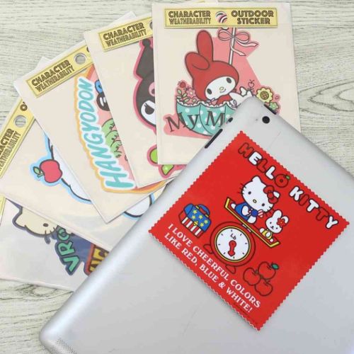 ハローキティ ビッグシール アウトドアステッカー はかり サンリオ キャラクター グッズ メール便可