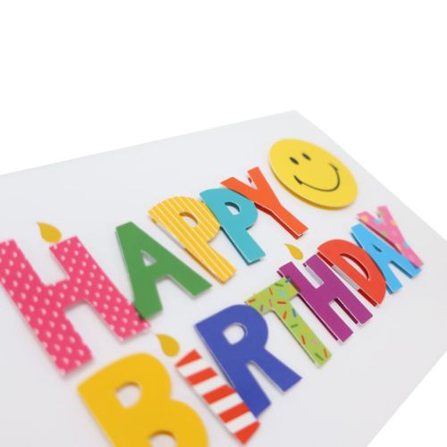 スマイリーフェイス グリーティングカード スプリング付きメッセージカード HAPPY BIRTHDAY GE-79 Smiley Face メール便可