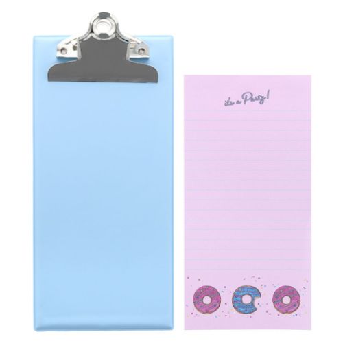 メモ帳 ミニクリップボードメモ パーティタイム ドーナッツ おしゃれ グッズ
