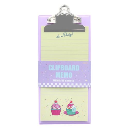 メモ帳 ミニクリップボードメモ パーティタイム ケーキ おしゃれ グッズ