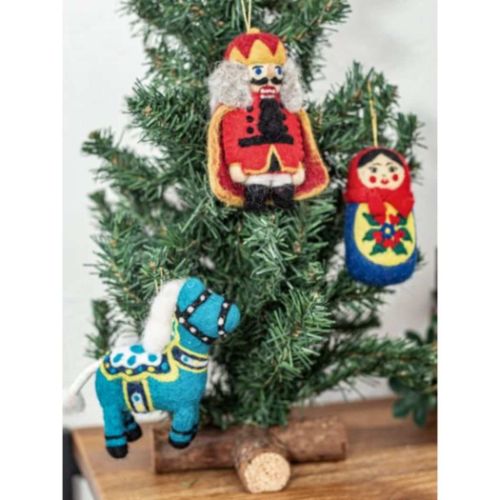 装飾品 フォークアートオーナメント RD HORSE 北欧 ヨーロッパ雑貨 グッズ