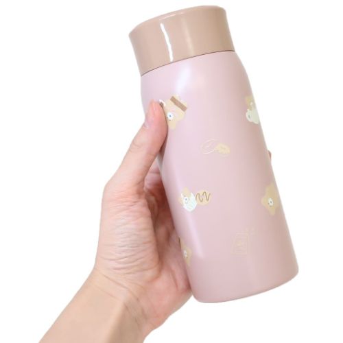 ほっこりモコモカ 保温水筒 ステンレスボトル(３５０ｍｌ) ミルクティー 保冷 おしゃれ グッズ