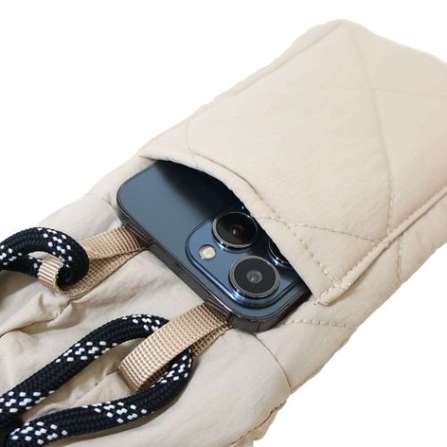 スヌーピー スマホポーチ IP．ベビールー．キルト．PNTS-8S スマホバッグ フード型 ピーナッツ キャラクター グッズ