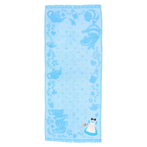 ふしぎの国のアリス フェイスタオル ジャガードロングタオル ワンダーブルードレス ディズニー キャラクター グッズ メール便可